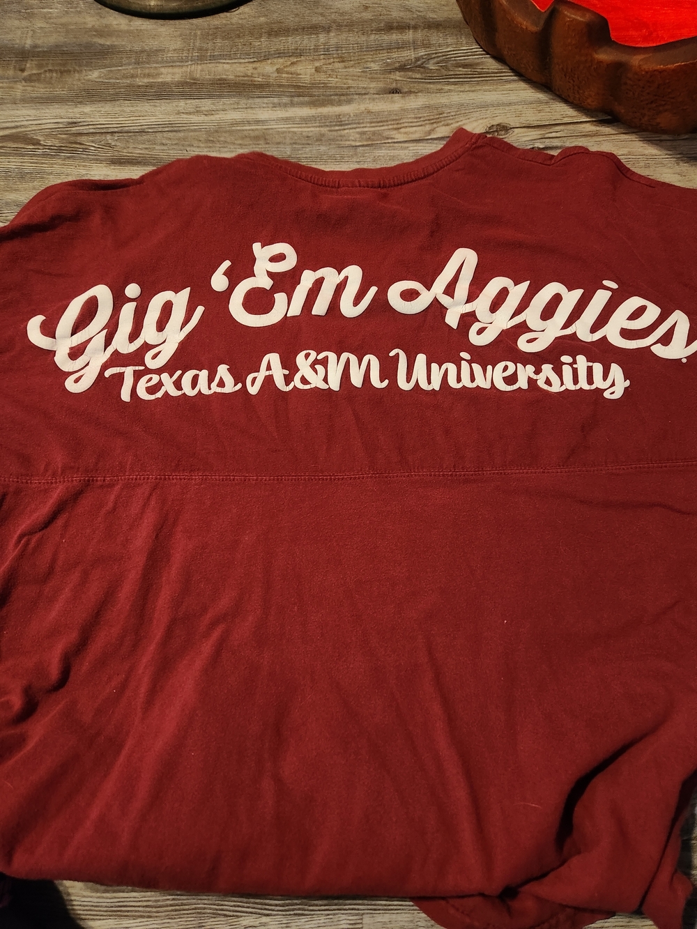 Maroon Long Sleeve Crewneck with White Logo - Picture 2 of 3